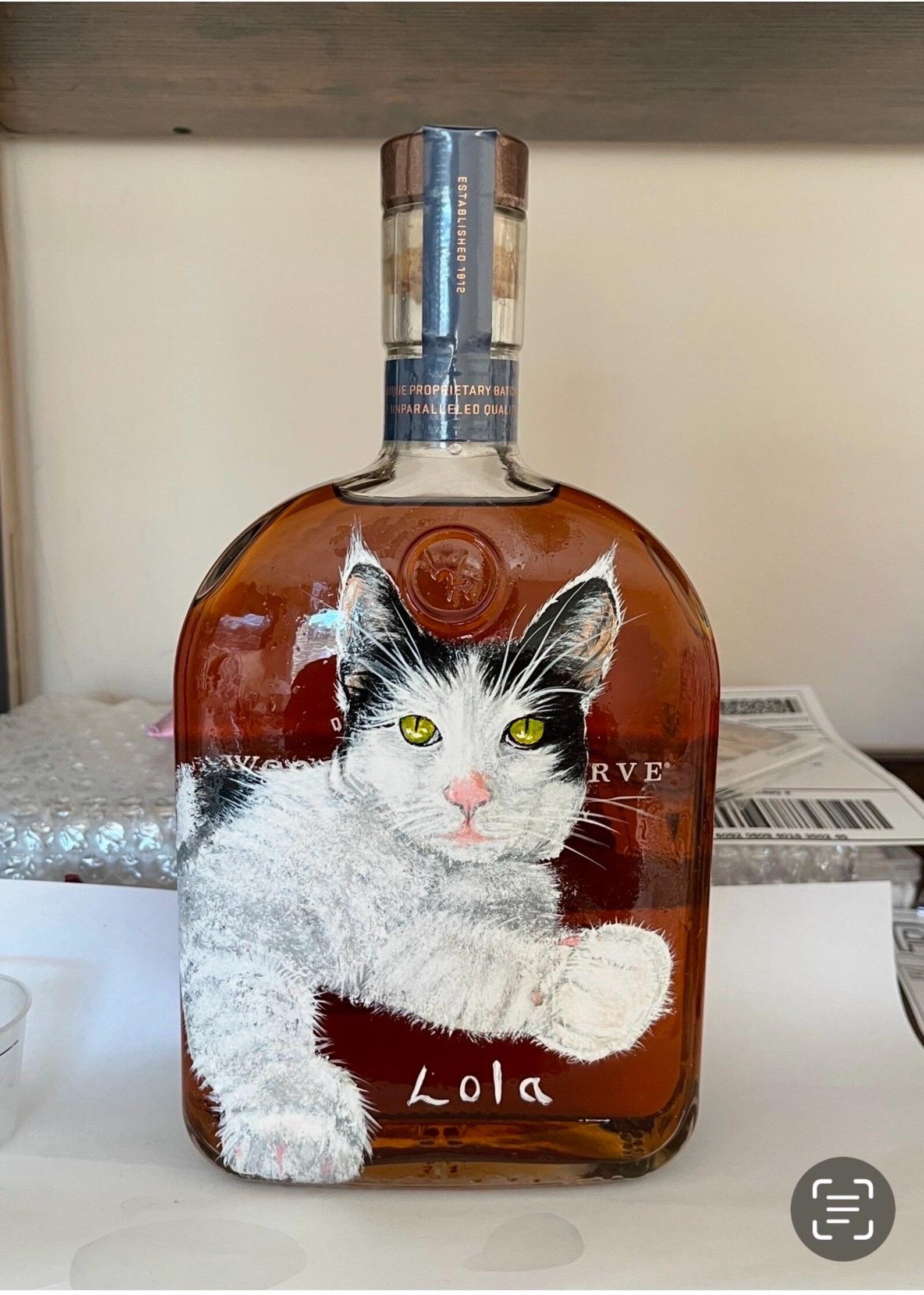 Custom Hand Painted Pet Portraits on Decanters